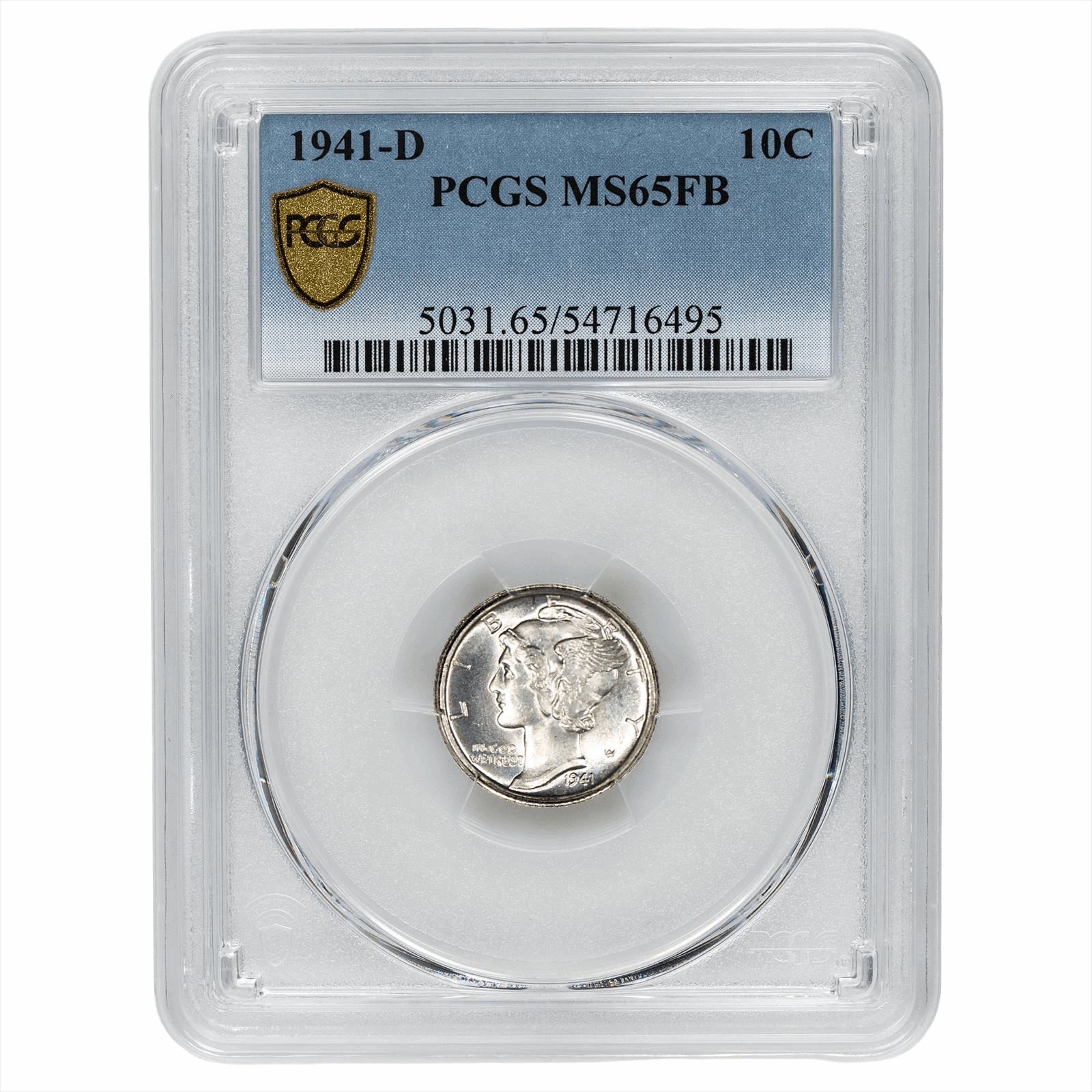 1941-D Mercury Dime 10C PCGS MS 65 FB