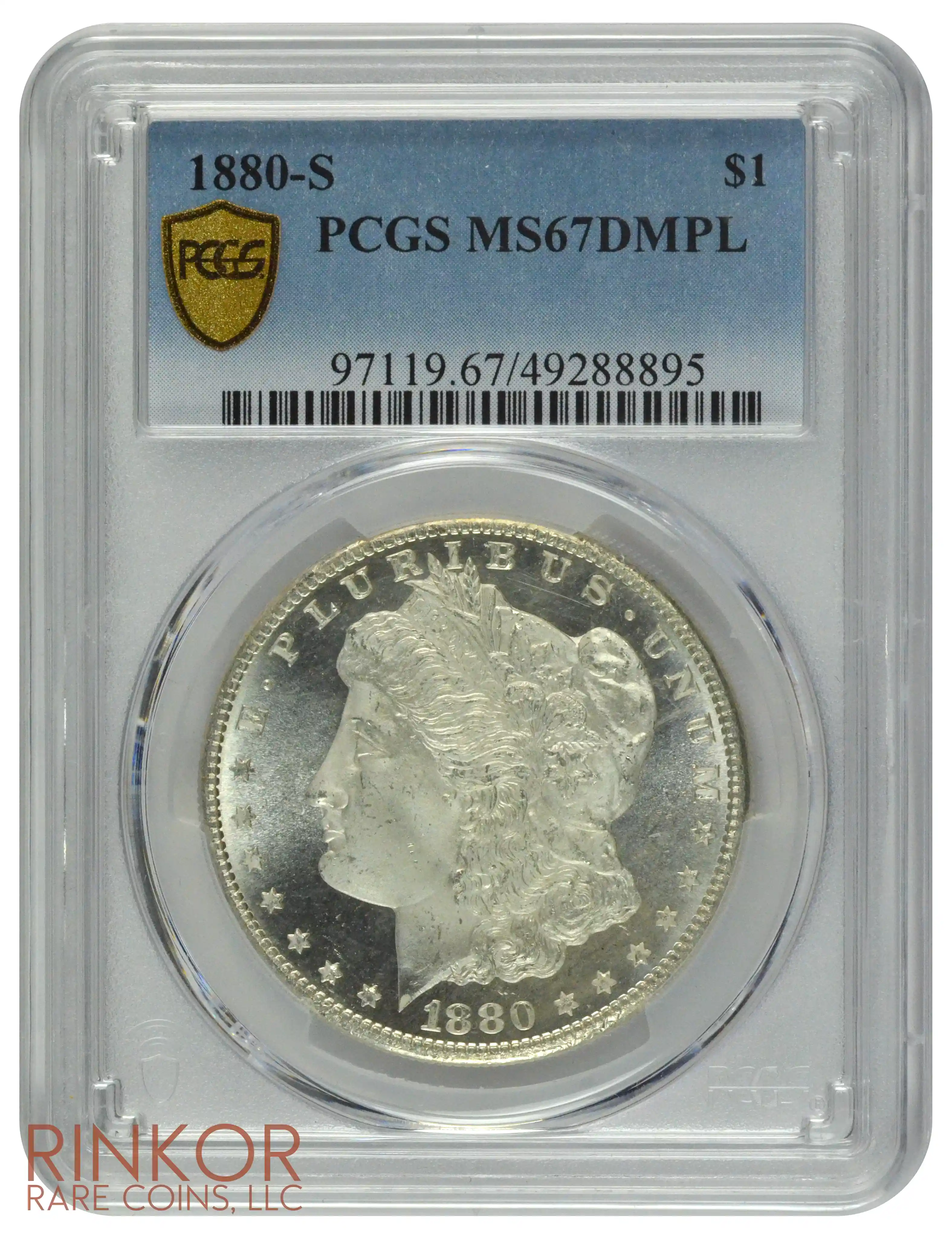 1880-S $1 PCGS MS 67 DMPL
