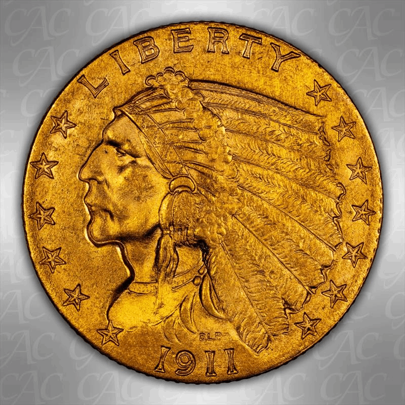 1911 $2.50 CACG MS 64 