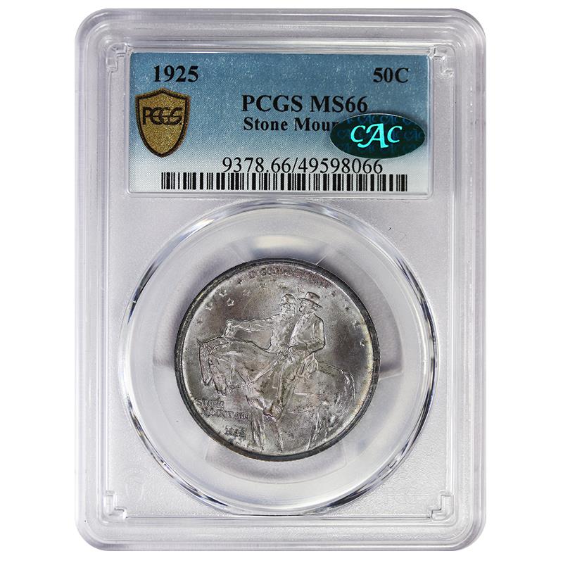 1925 Stone Mountain Commemorative, 50C PCGS  MS 66, CAC Certified