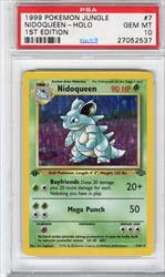 1999 Pokemon Jungle Nidoqueen Holo 1st Edition PSA GEM MT 10 