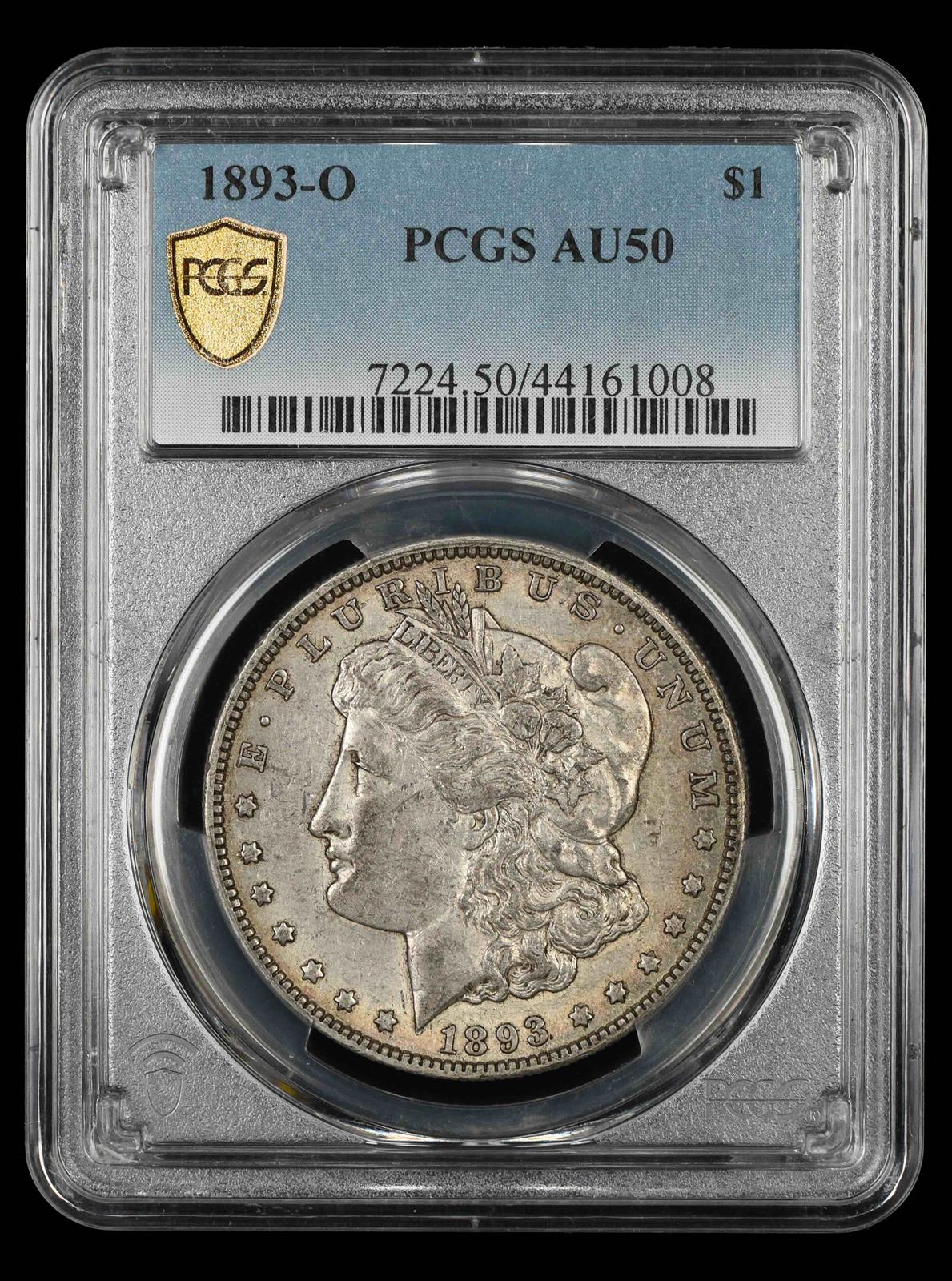 1893-O $1 PCGS AU-50