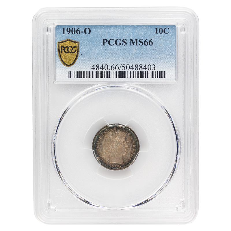 1906-O Barber Dime, 10C PCGS MS 66 - Nice Original Coin