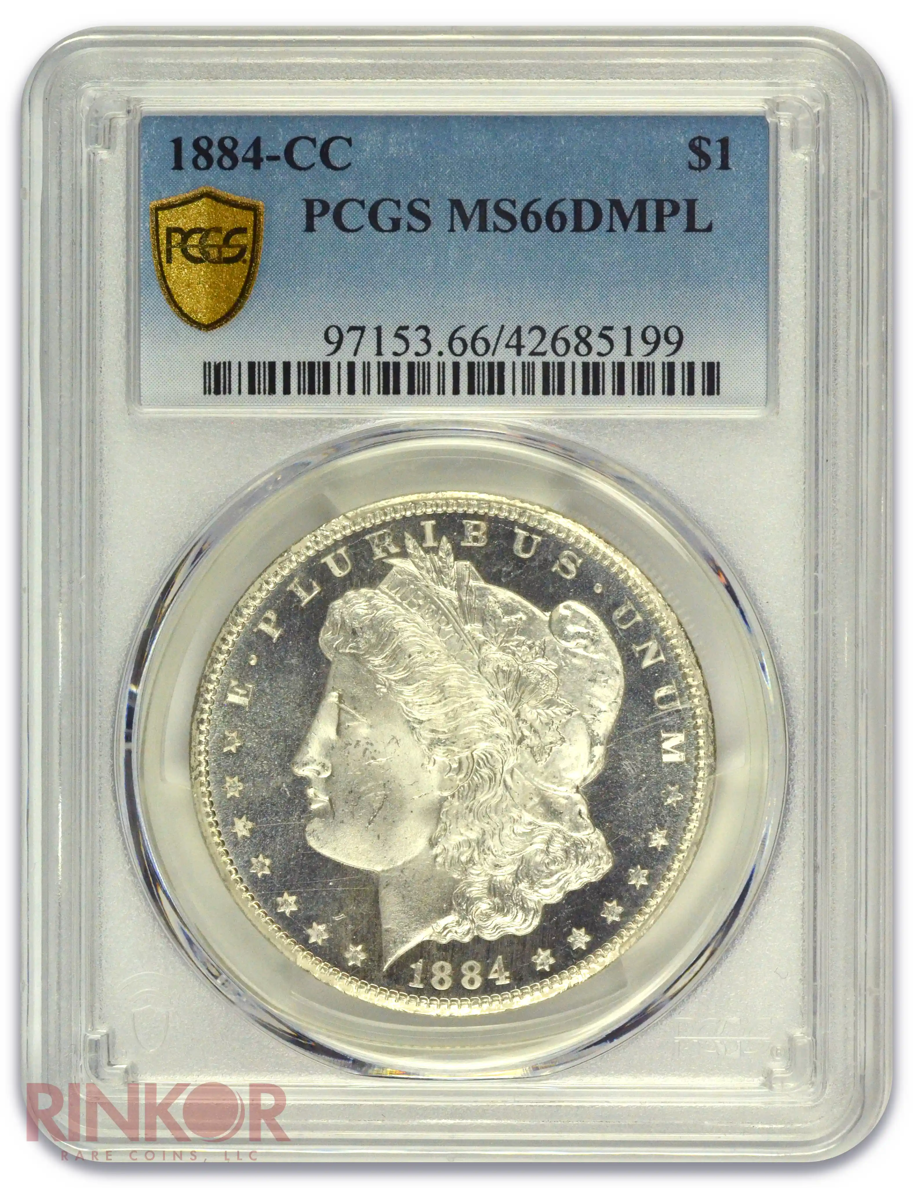 1884-CC $1 Morgan Dollar PCGS MS 66 DMPL
