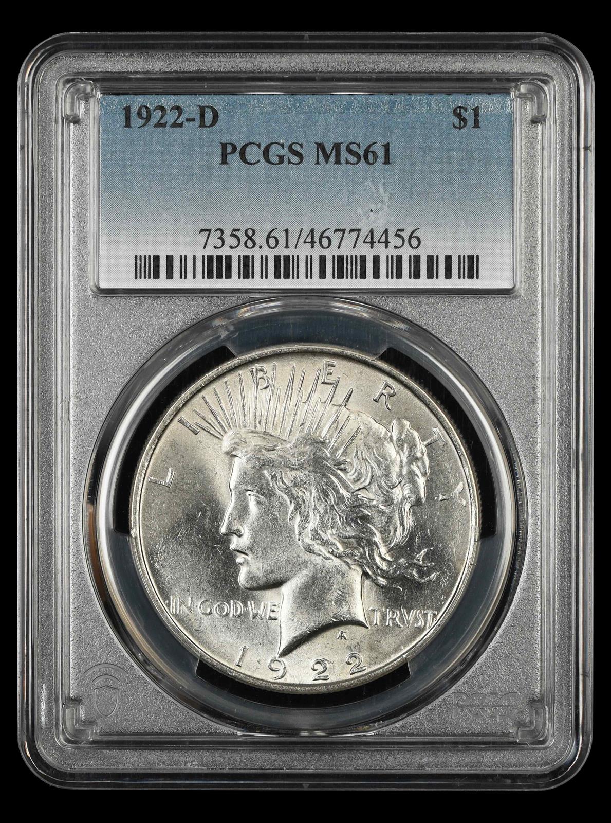 1922-D $1 PCGS MS 61