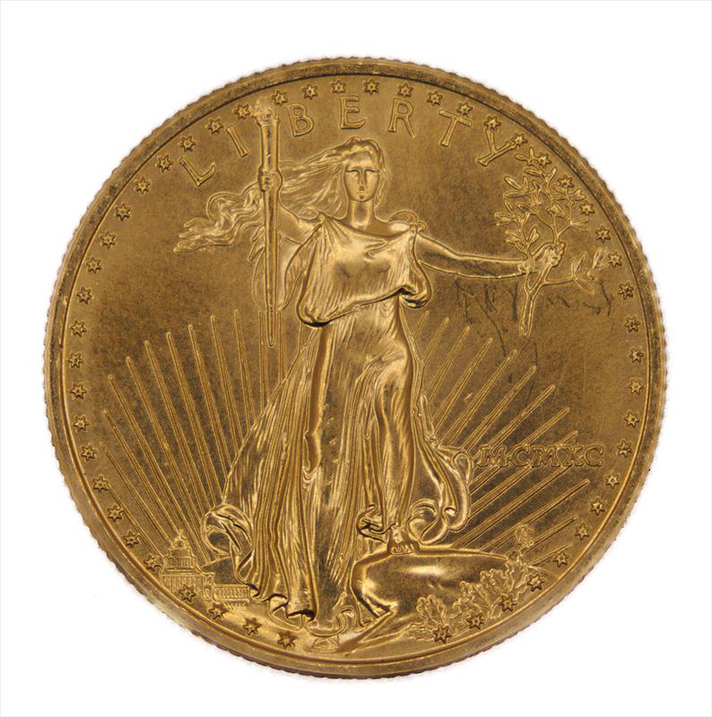 1990 $25 American Gold Eagle 