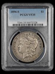 1896-S $1 PCGS VF-35