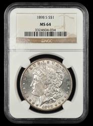 1898 S $1 NGC MS 64