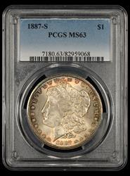 1887 S $1 PCGS MS63 MS63