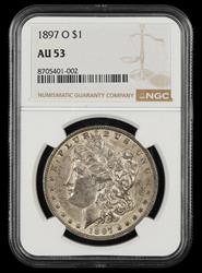 1897 O $1 NGC AU53
