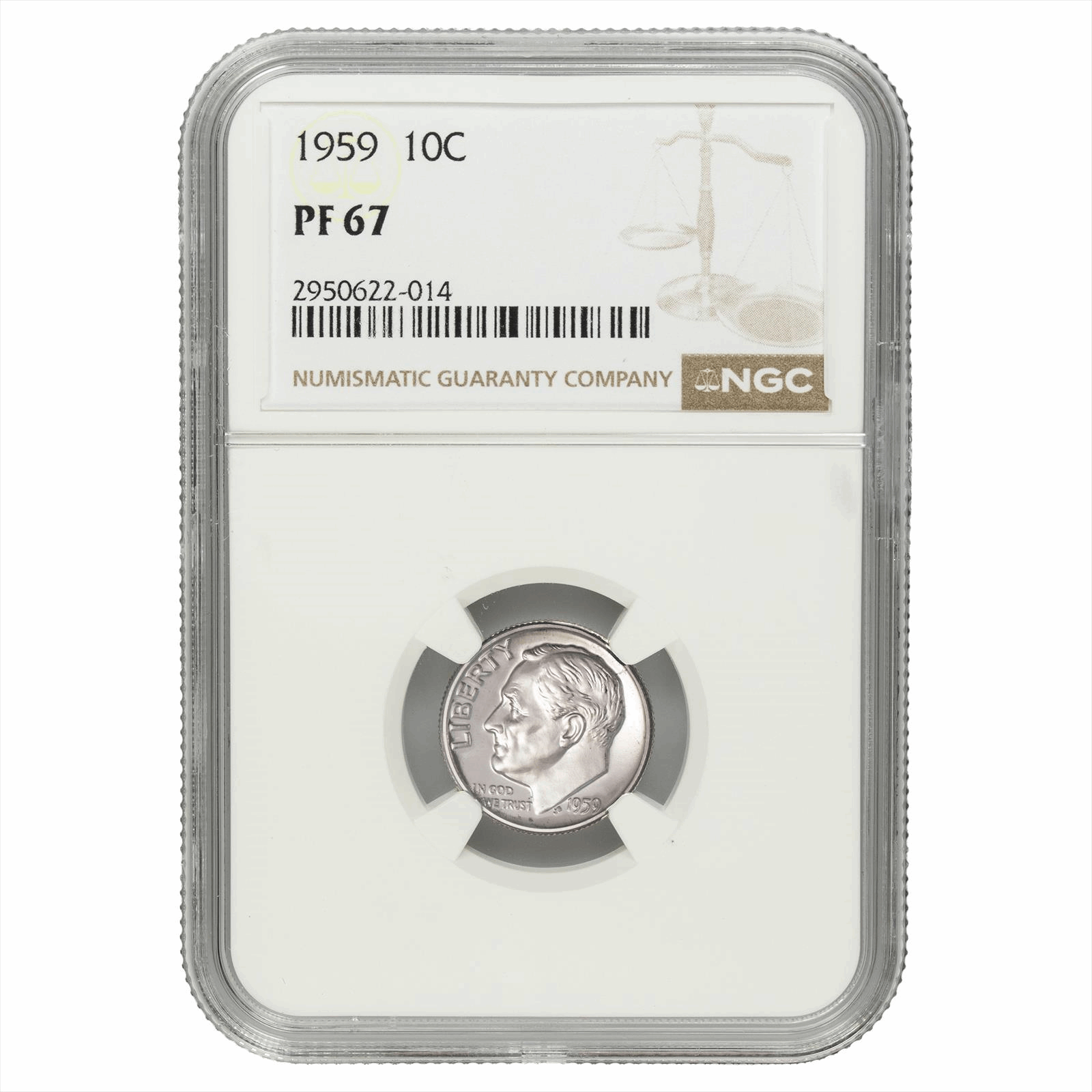 1959 Roosevelt Dime 10C NGC PF 67