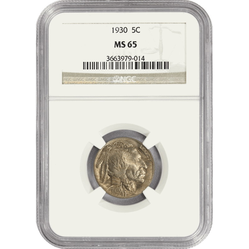 1930 Buffalo Nickel 5c, PCGS MS 65 