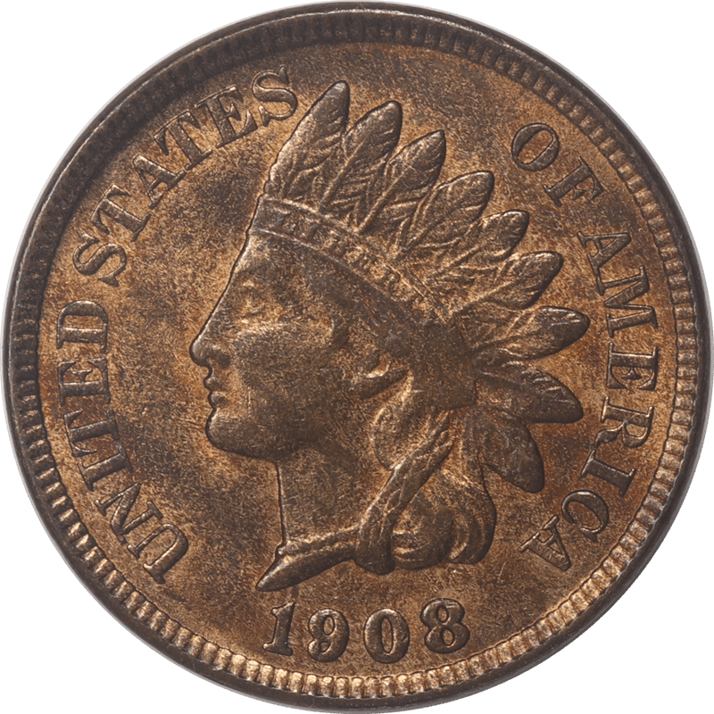 1902 Indian Head Cent 1c Choice Red Brown with a Burnt Orange Color