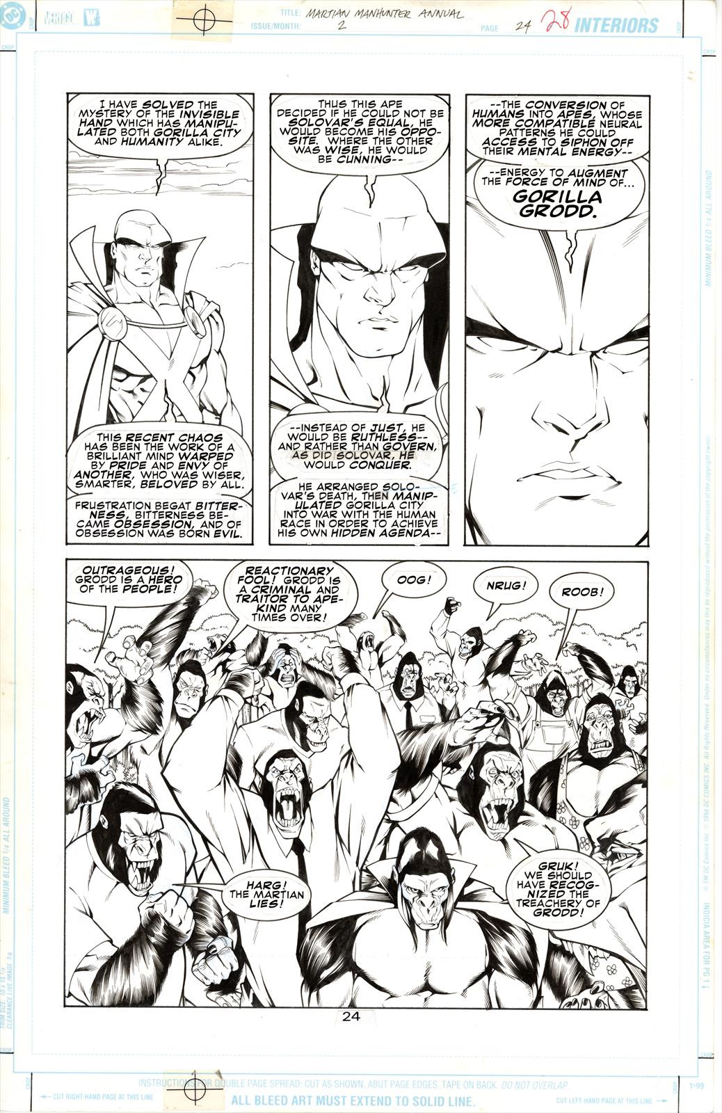 Martian Manhunter Annual #2 Page 24 Artist:  Gus Vazquez (Penciller) ,  Mark Probst (Inker) ,  Claude St. Aubin (Inker) Media Type: Pen and Ink Art Type: Interior Page 
