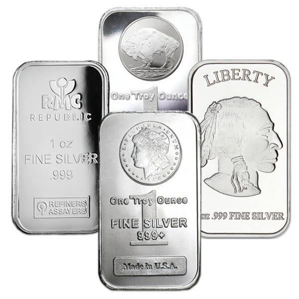 1oz Silver Bar -Assorted Mints and Designs- 