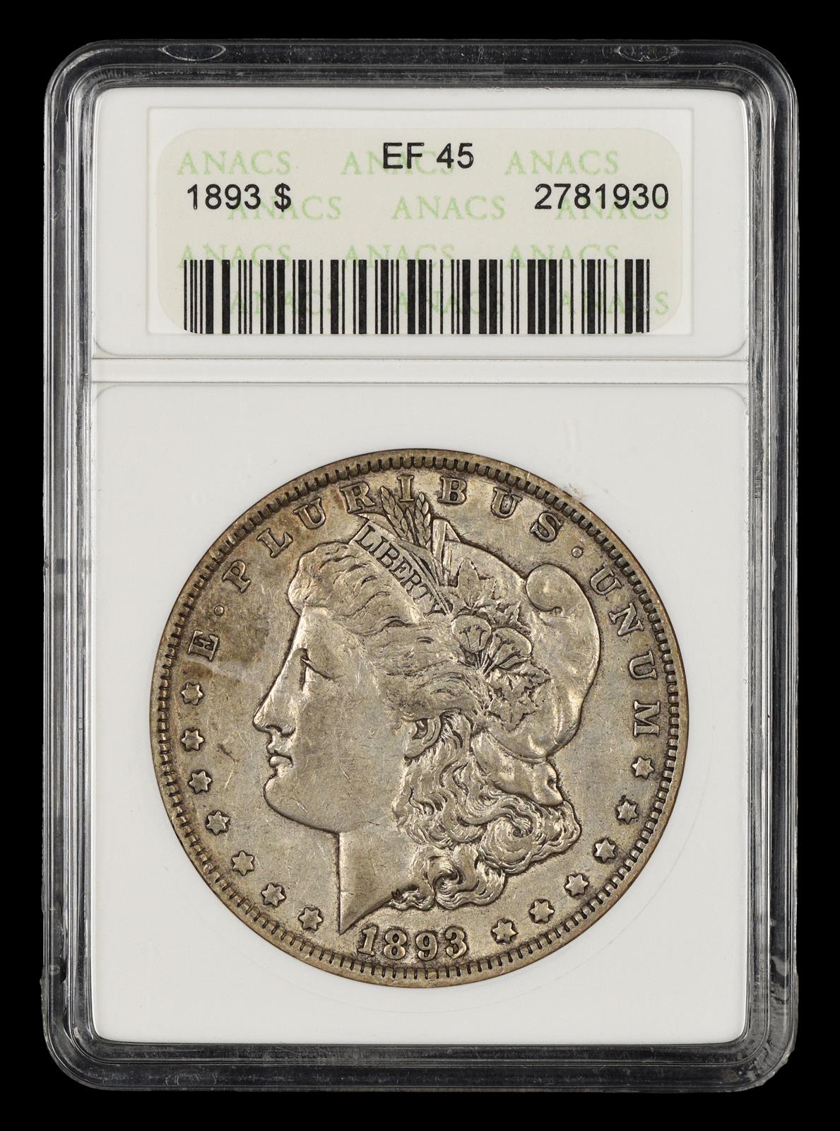 1893 $1 ANACS EF45