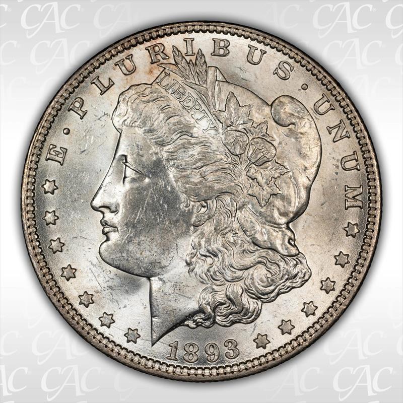 1893-O $1 CACG MS 62