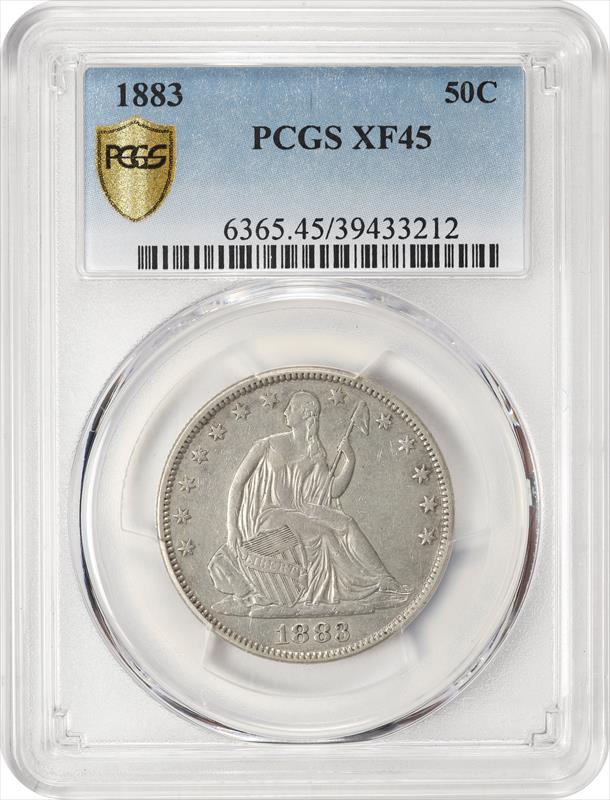 Buy HALF DOLLARS SILVER COINS-1883 Seated Liberty Half Dollar PCGS XF45