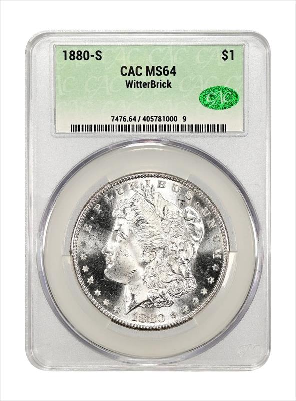 1880-S $1 CAC MS 64