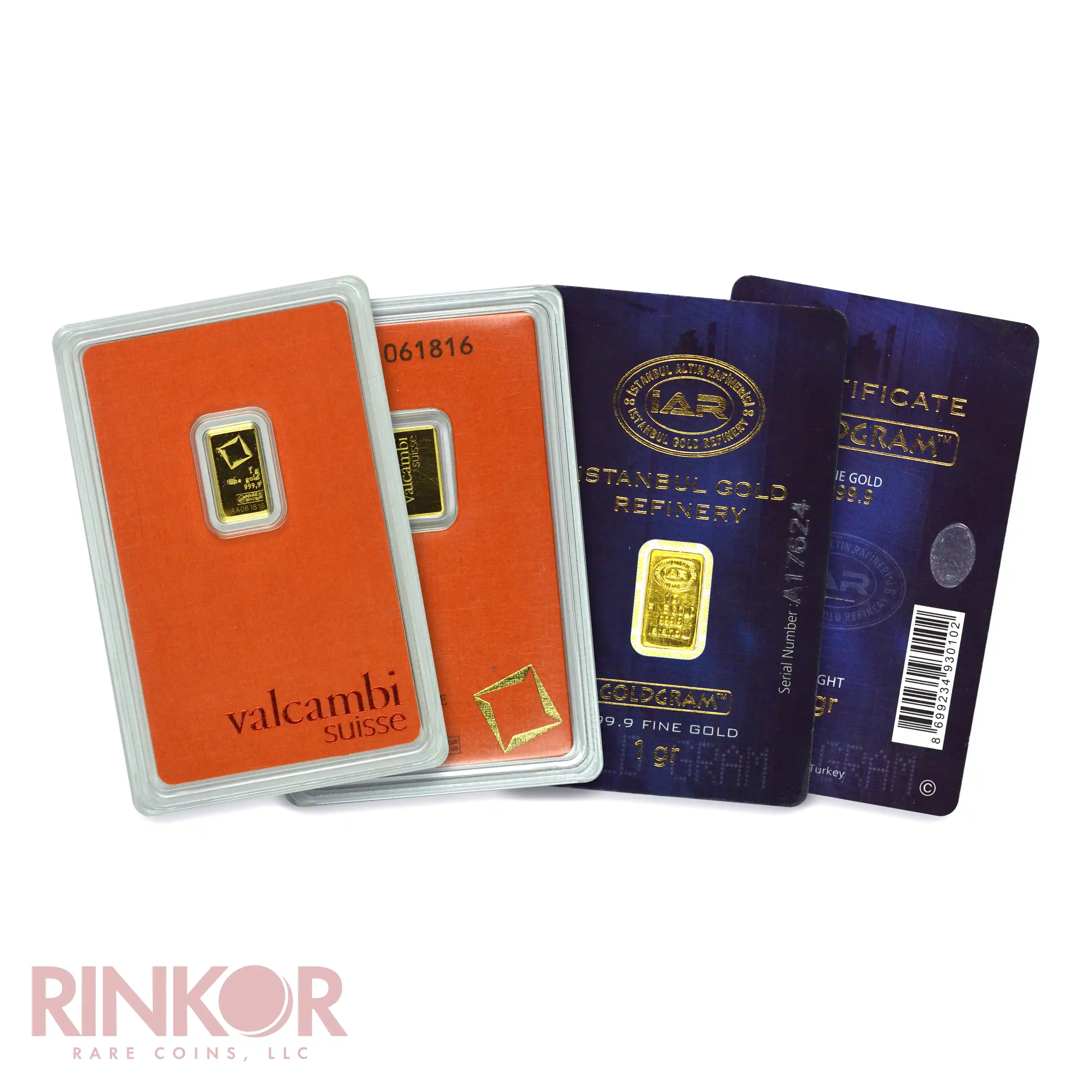 1g Random Brand Gold Bar (Carded) 