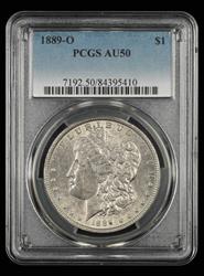 1889-O $1 PCGS AU-50