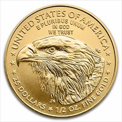 2025 1/2 OZ AMERICAN GOLD EAGLE  Reverse