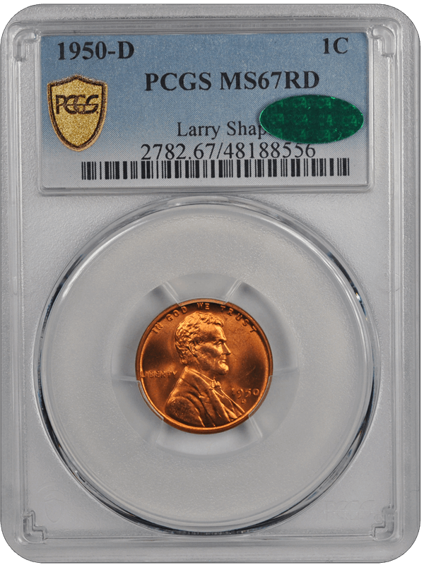 1950-D Lincoln PCGS (CAC) RD 67 