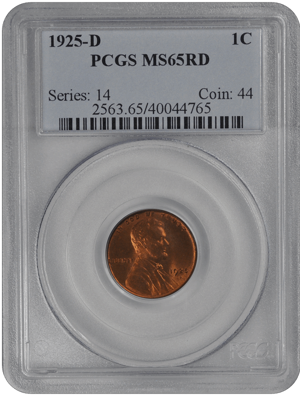 1925-D Lincoln PCGS RD 65