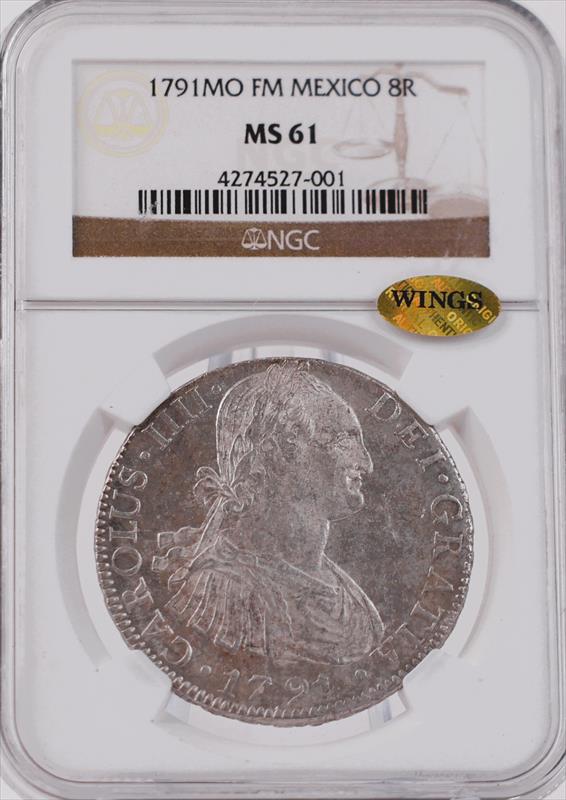 1791 MO FM Mexico 8 Real MS61 WINGS 