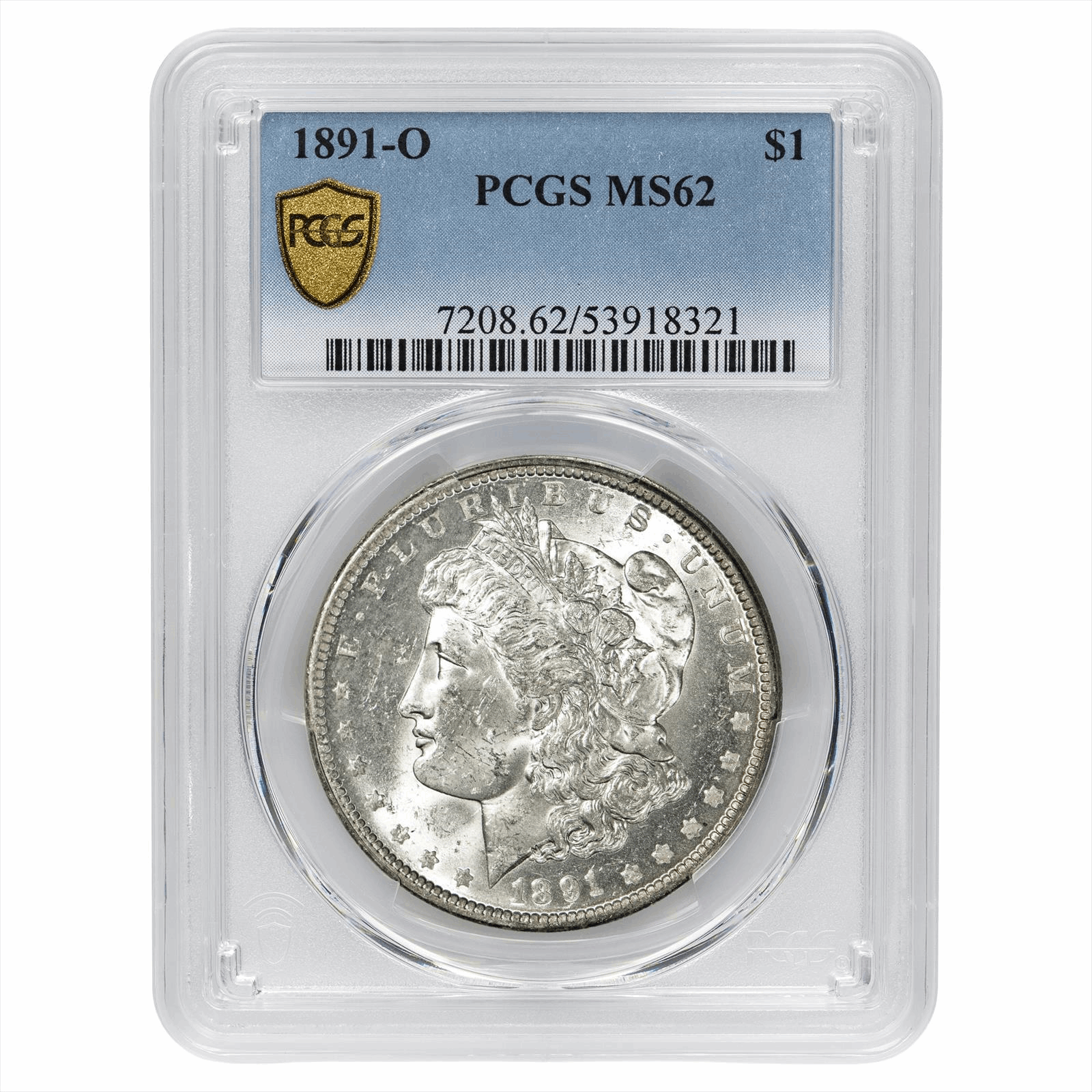 1891-O Morgan Silver Dollar $1 PCGS MS 62