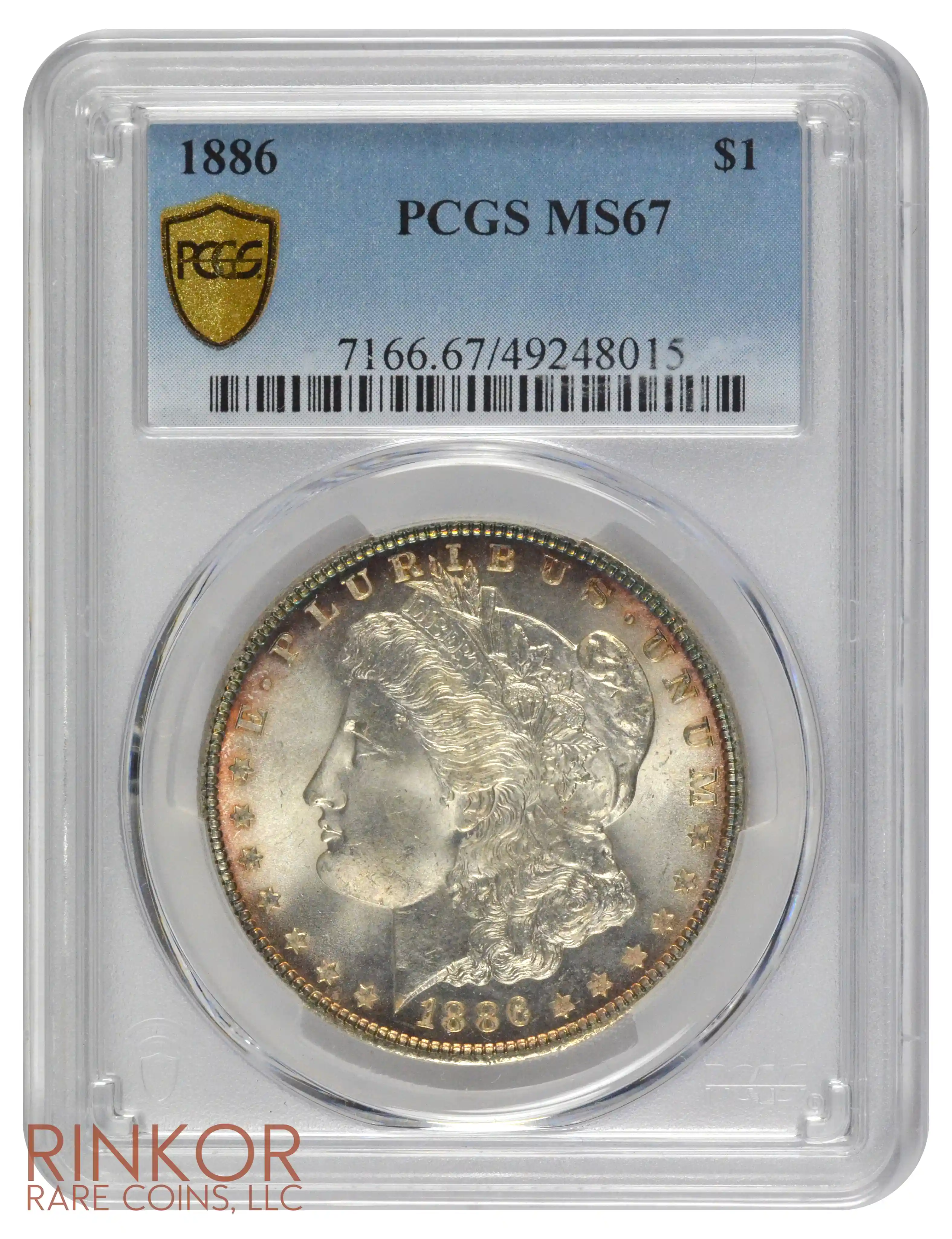 1886 $1 PCGS MS 67