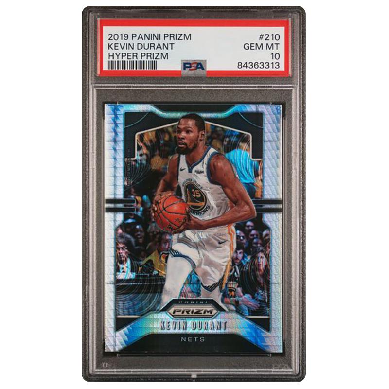 2019 Panini Prizm #210 Kevin Durant HYPER PRIZM - PSA GEM MINT 10 Pop: 7 Cert #: 84363313