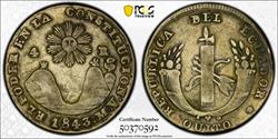 1843 Ecuador 4 R PCGS VF25 Quito 