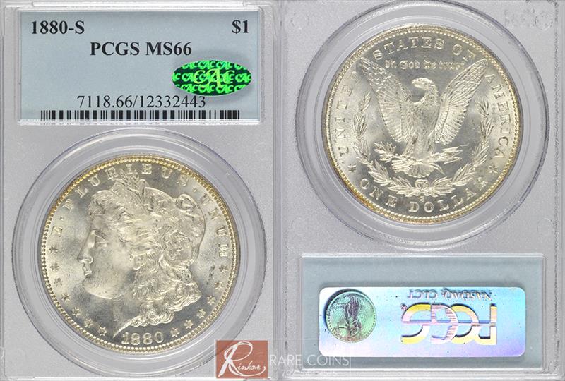 1880-S $1 PCGS MS 66 CAC