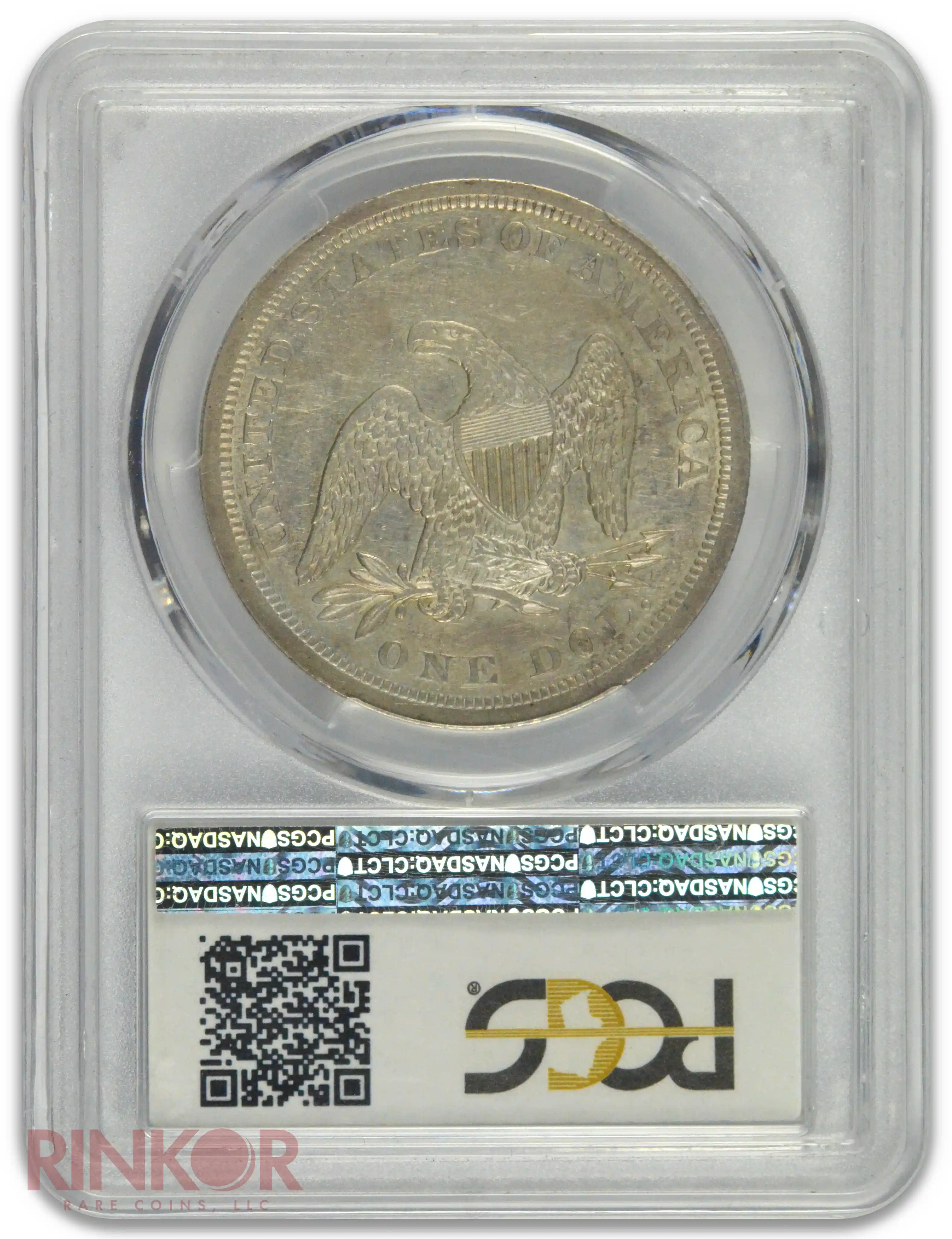 1842 $1 Seated Dollar PCGS AU-55