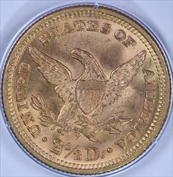 1889 $2.50 PCGS MS63 CAC RATTLER