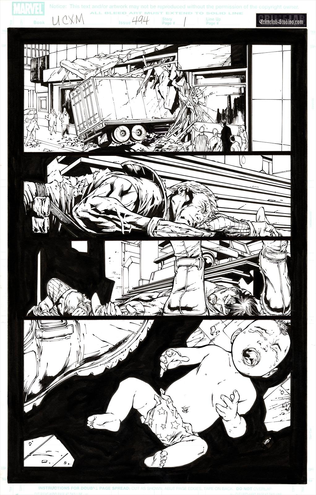 Uncanny X-Men #494, Page 1 Artist:  Billy  Tan (Penciller) ,  Danny  Miki (Inker) ,  Allan  Martinez (Inker) Media Type: Pen and Ink Art Type: Interior Page 