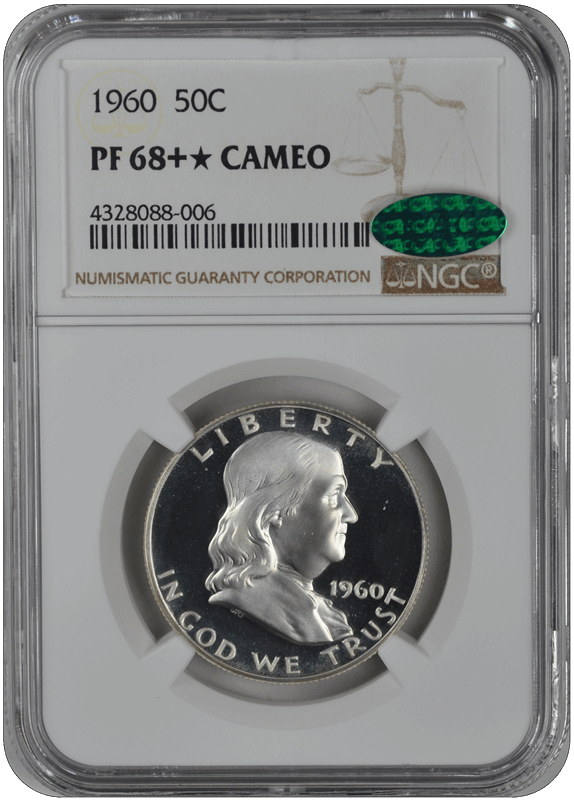 1960 Franklin Half Dollar NGC CAC (99) PF 68