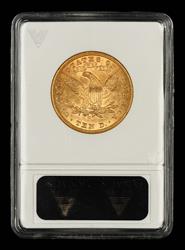 1901 O $10 Gold Mint Error Obverse Laminations Soapbox ANACS AU Details 