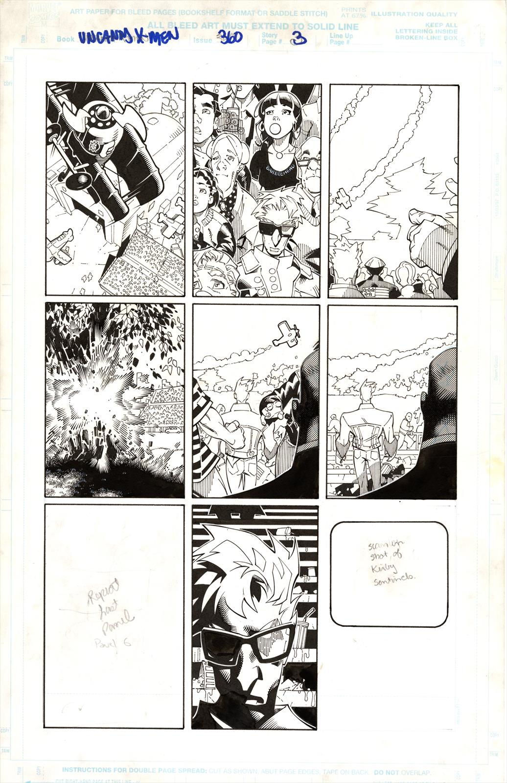 Uncanny X-Men #360 Page 3 Artist:  Chris Bachalo (Penciller) Media Type: Pen and Ink Art Type: Interior Page 