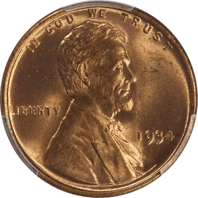 1934 Lincoln Wheat Cent 1C PCGS MS 65 RD