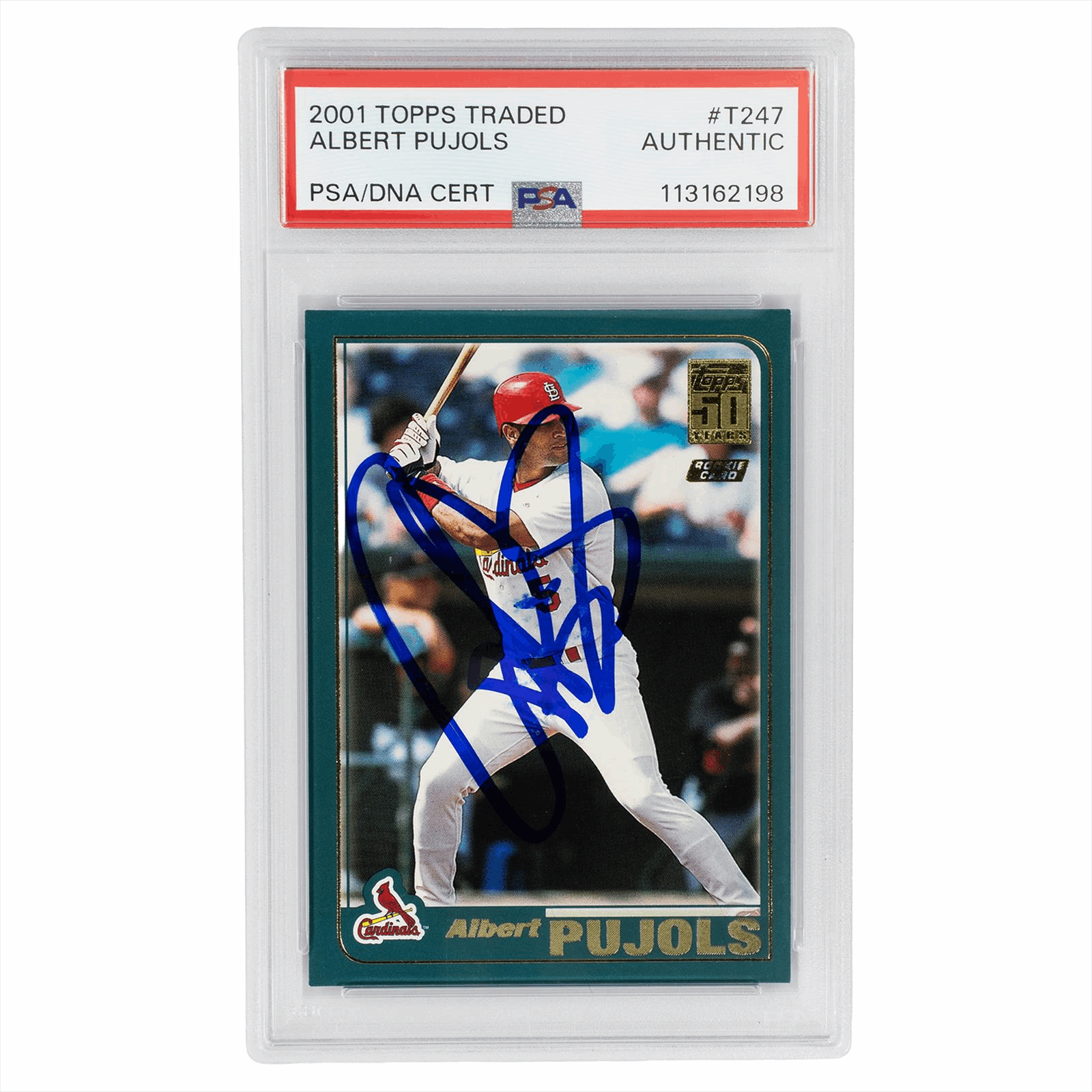 2001 Topps Traded Albert Pujols Signed #T247 PSA/DNA Authentic