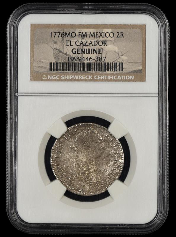 1776 MO Mexico 2 Reales El Cazador NGC Genuine