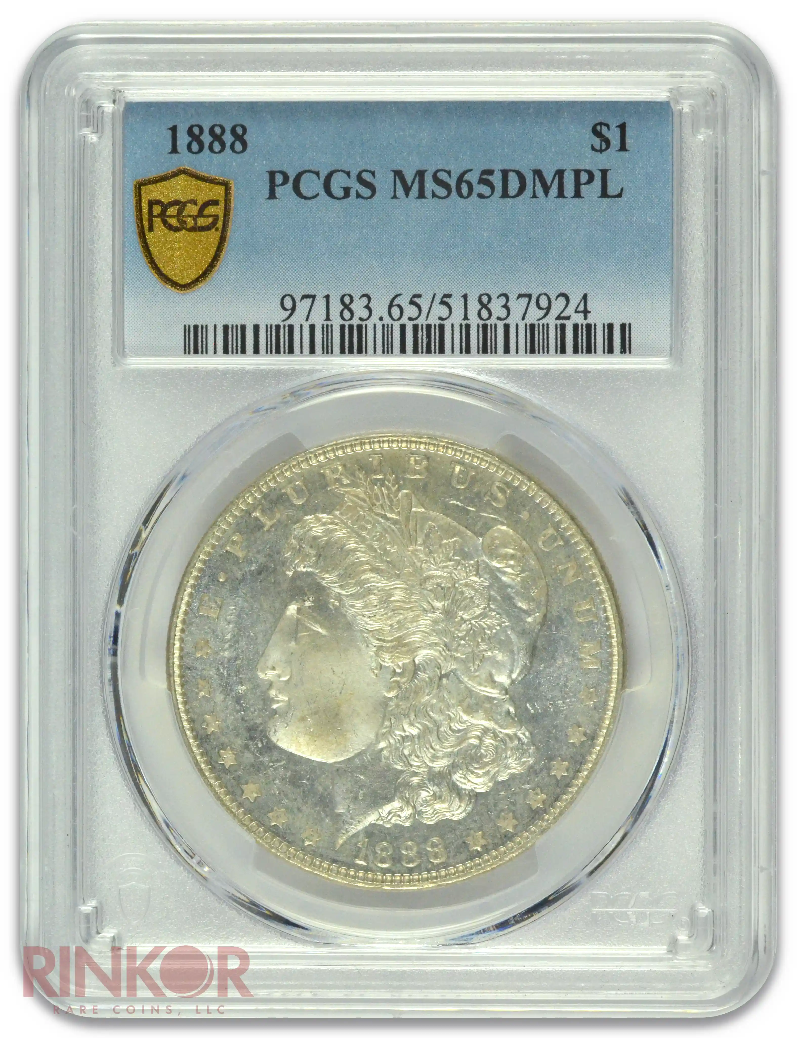 1888 $1 Morgan Dollar PCGS MS 65 DMPL