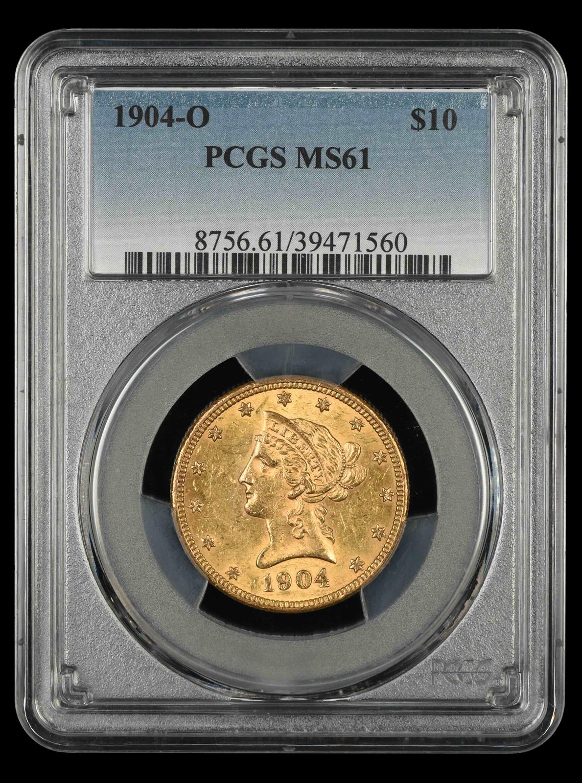 1904 O $10 Gold PCGS  MS61