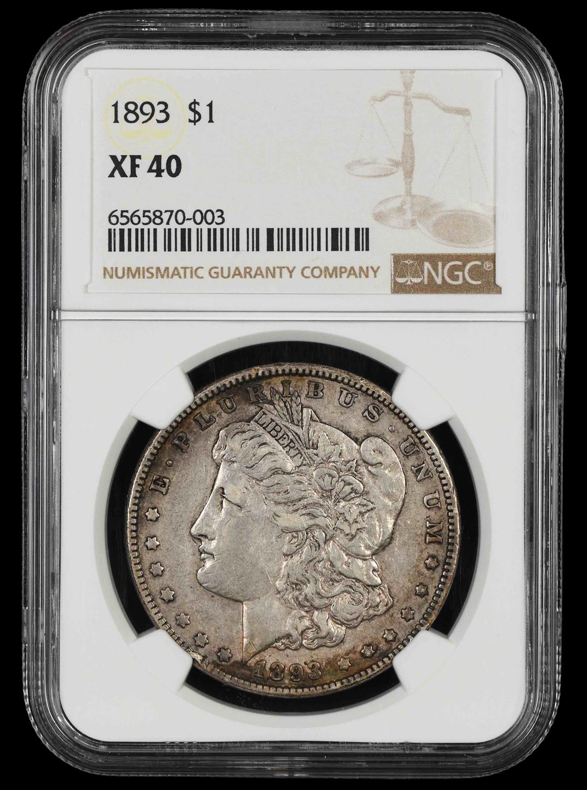 1893 $1 NGC XF-40