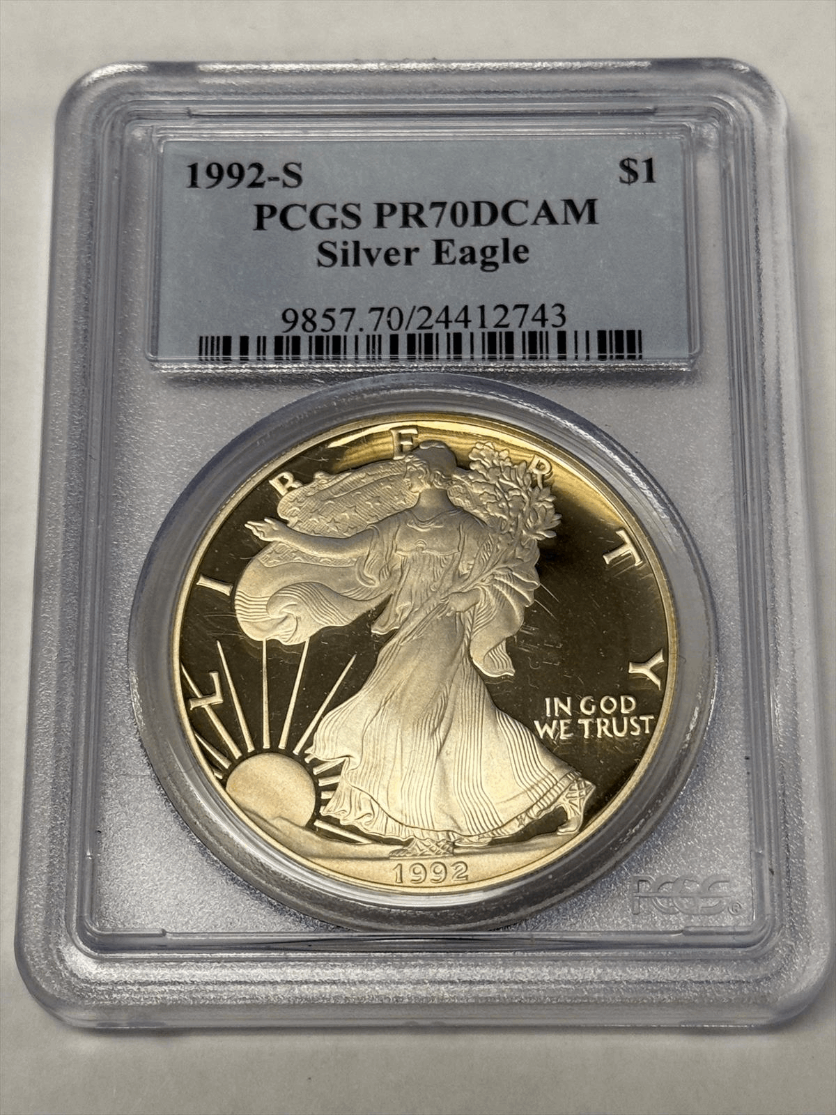 1992-1-proof-silver-eagle-pcgs-pr-70