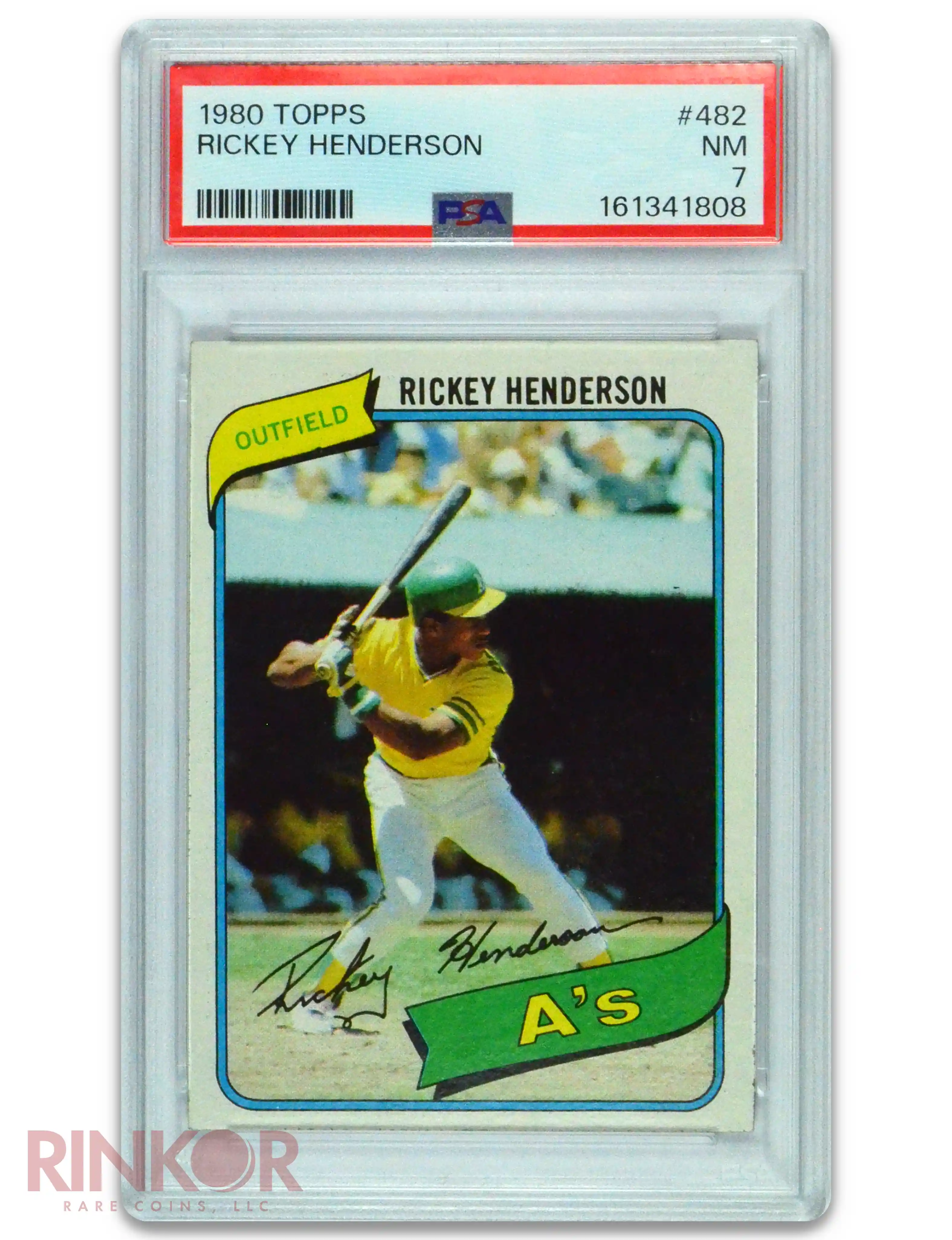 1980 Topps Rickey Henderson #482 PSA NM 7