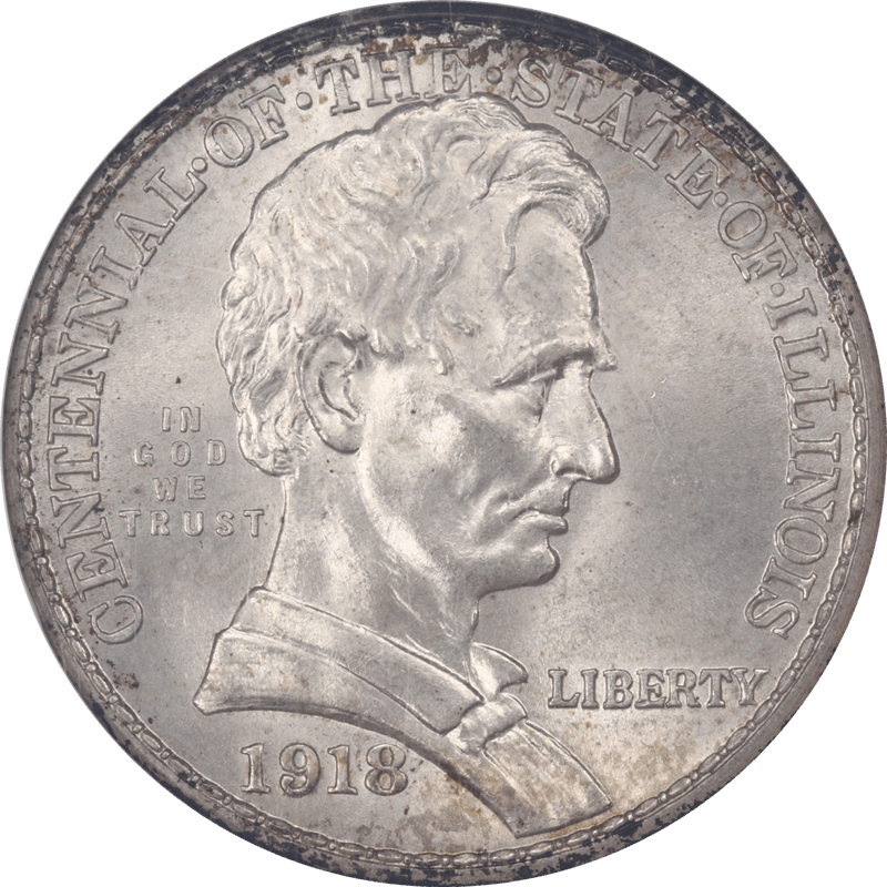 1918 Lincoln Half Dollar Commemorative 50c NGC MS 66 CAC - Nice Original Coin