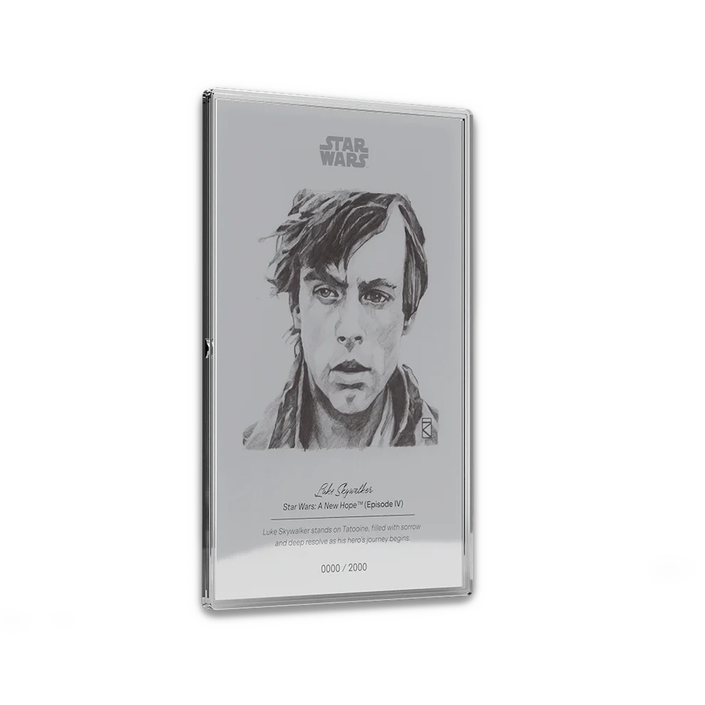2026 Niue Star Wars Sketch Art Luke Skywalker 5 Gram Premium Silver Foil 